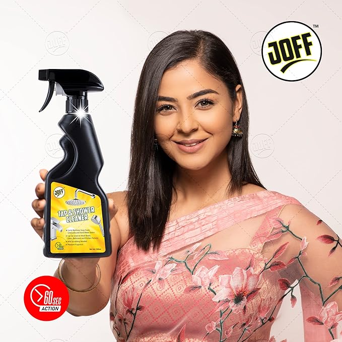 JOFF Tap & Shower Cleaner 500ml|Instantly Removes Limescale,Hard Water Stains & Soap Scum|Powerful Deep Cleaning for Sparkling Faucets & Showerheads Fast Action,Streak-Free Shine & Easy Use